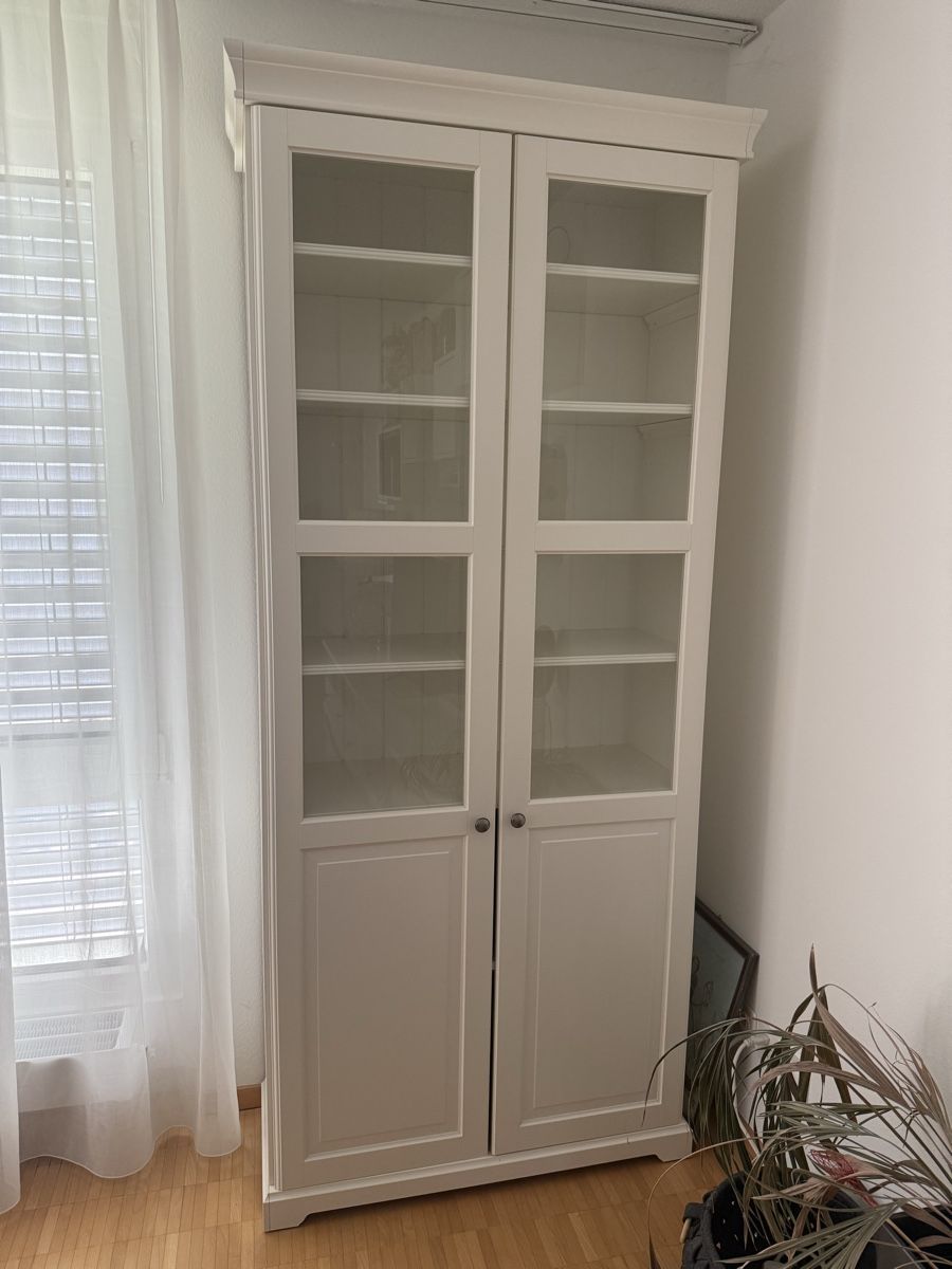 Vetrine: Vitrine Schrank weiss Glastüren  – Usato da Zürich venduto da JBZH