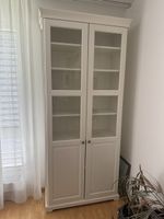 Vitrine Schrank weiss Glastüren 