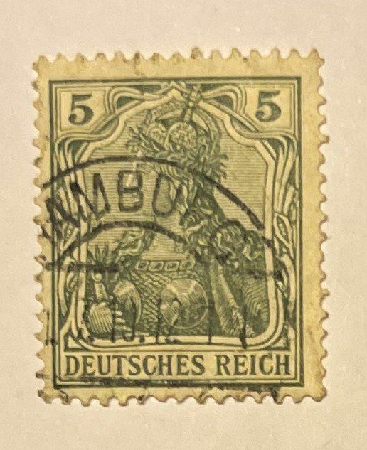 Alle Briefmarken: Deutsches Reich 5 Pfennig – Gebraucht aus Oftringen von Vucki