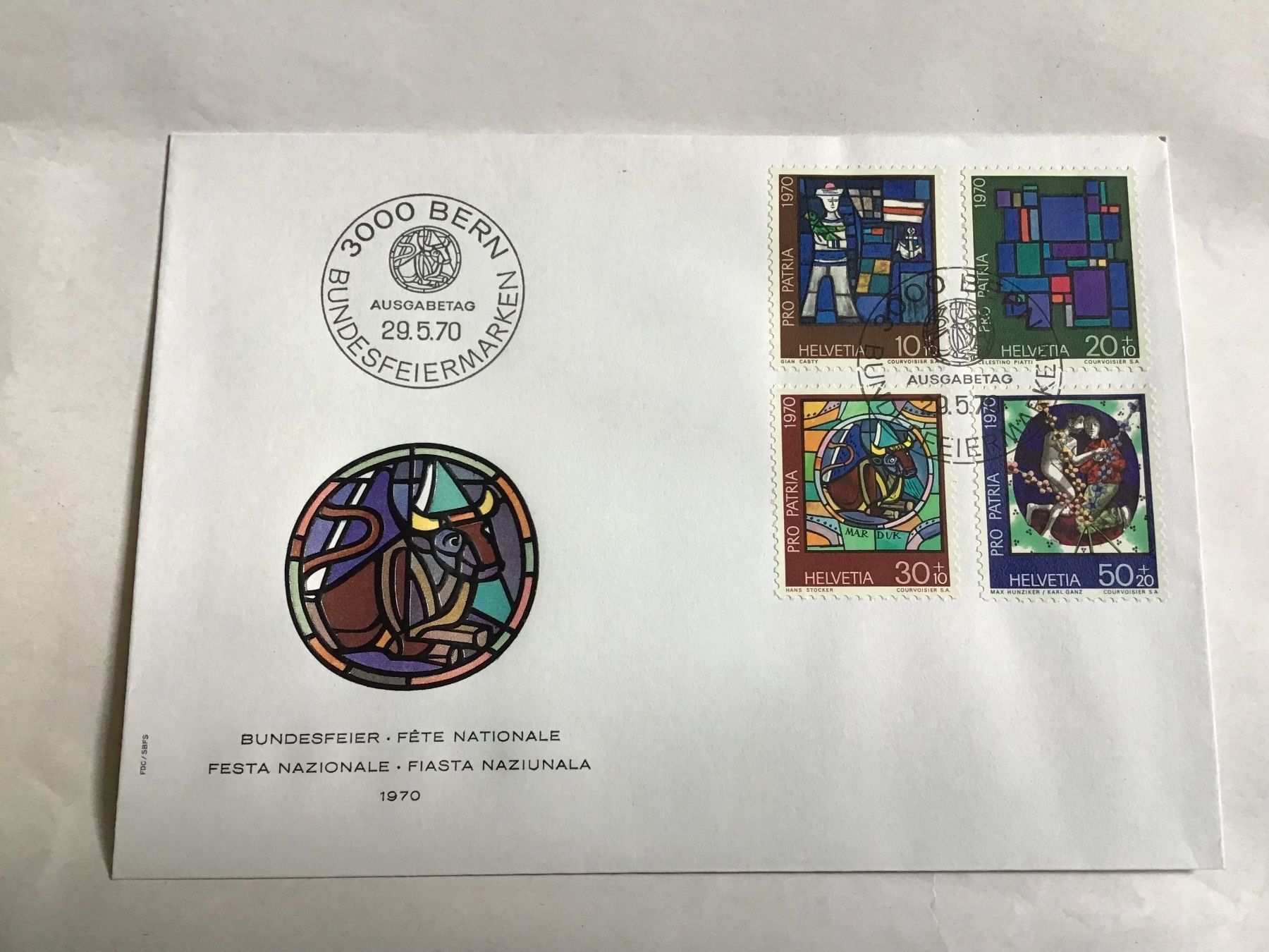 Tous les timbres: pro patria, fdc 1970 – Neuf (Voir description) à liestal par makai05