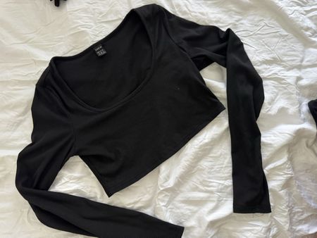 Langarmshirt schwarz gerippt Grösse S guter Zustand