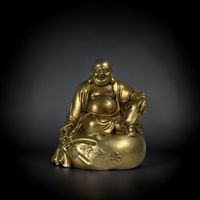 Chinesischer Reichtumsbuddha aus Bronze | Lachender Budai