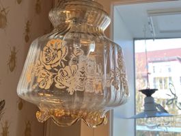 Lampe - Hängelampe - Glas - Vintage