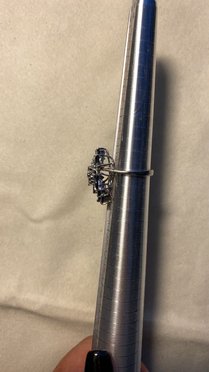 Anelli: Silberner Ring mit blauen Glas Steinen – Nuovo (secondo la descrizione) da Rorschach venduto da lvi_p29s 6