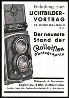Mannheim, Photographie-Reklame, Rolleifl