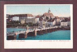 Gruss aus BASEL - Alte Rheinbrücke