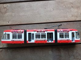 Modèle tram Cityliner rouge blanc articulé jouet