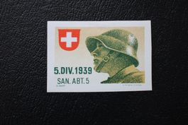 5. DIV. 1939 SAN. ABT. 5 Soldatenmarke geschnitten