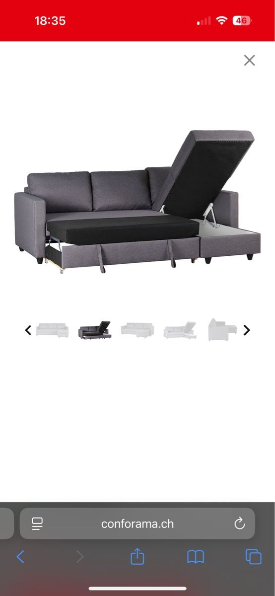 Divani: Grey Corner Sofa Bed Good Condition 200cm – Nuovo (secondo la descrizione) da Othmarsingen venduto da lan_8h2p 2