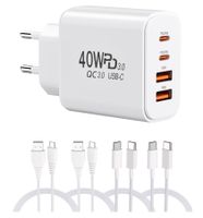 USB-Ladegerät mit 4 Kabeln