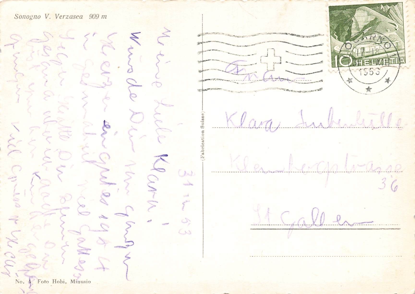Cartoline postali: Sonogno Verzasca TI G – Usato da Biasca venduto da Blenio71 1