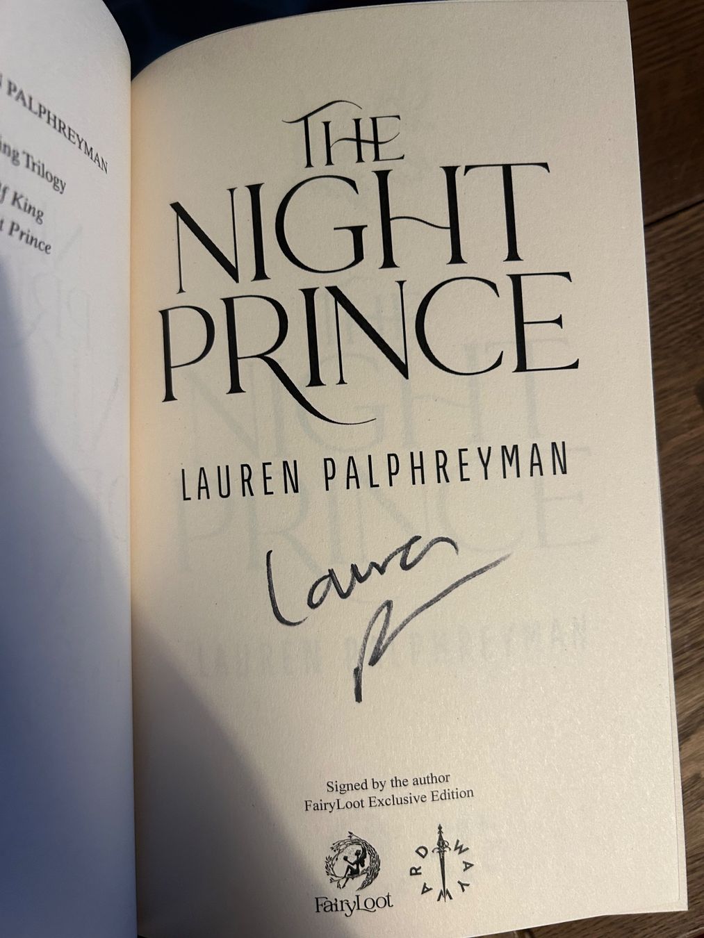 Libri: The Night Prince (signed) - Fairyloot – Usato da Cavigliano venduto da neraja94 2