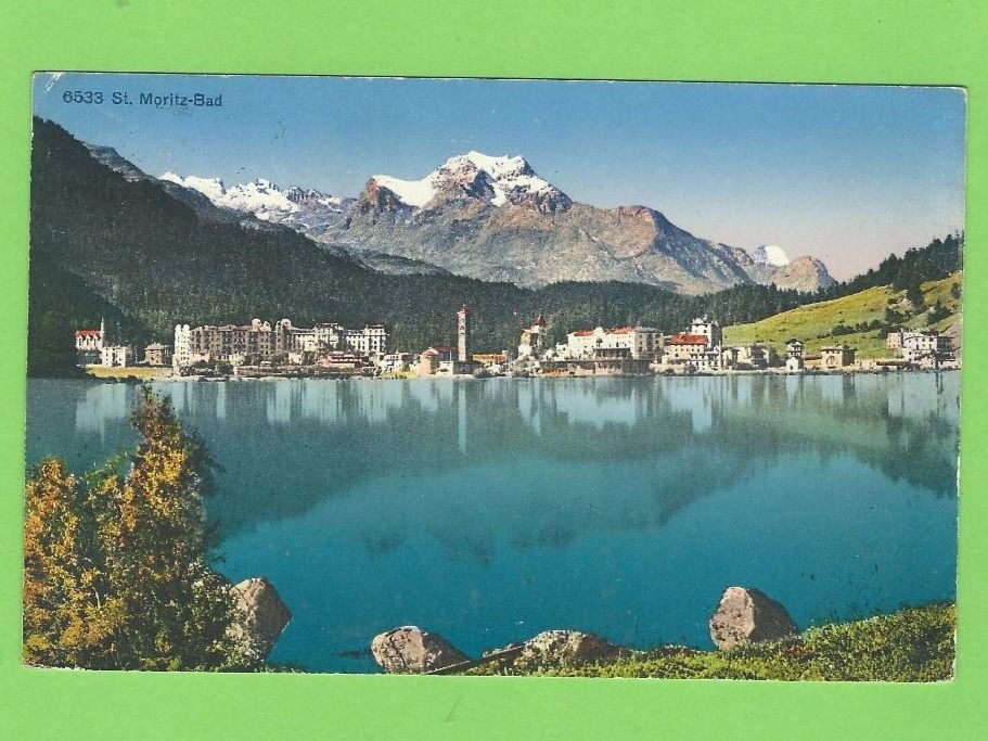 Cartoline postali: St. Moritz-Bad – Usato da Zürich venduto da t24_de