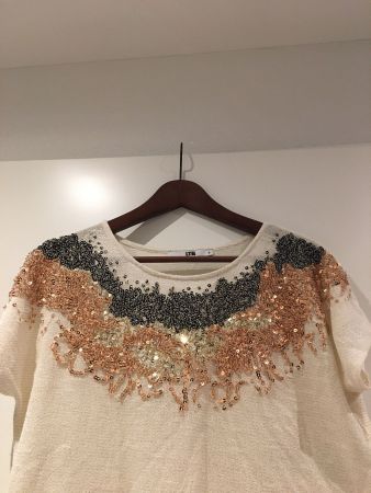 *LTB* Festliches Pailletten-Shirt, S/M