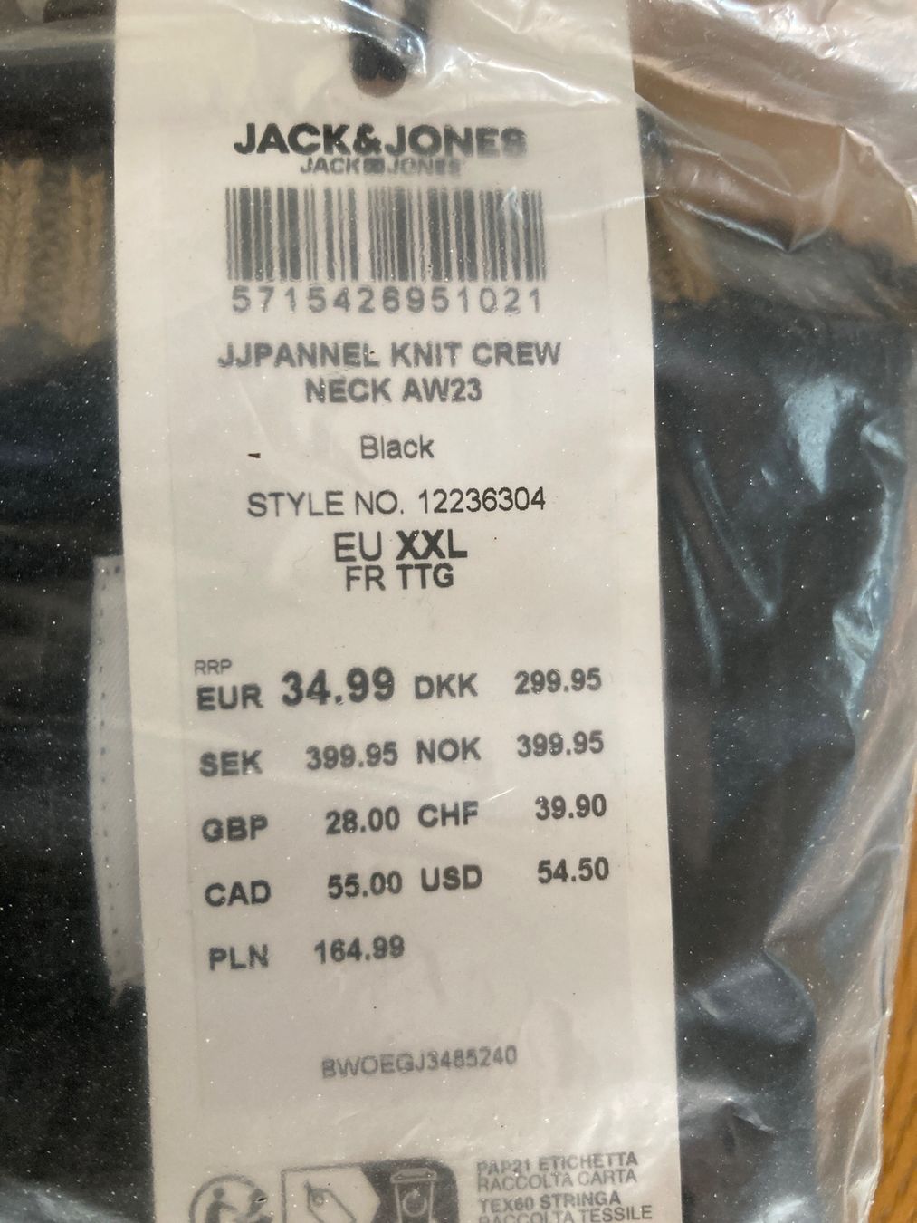 Jack & Jones Maglioni & Felpe: Jack Jones JJPANNEL - Strickpullover - black XXL neu OVP – Nuovo e nell'imballaggio originale da Wängi venduto da Kaesli 2