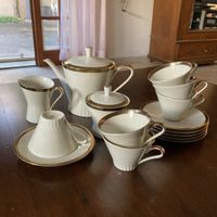 Superbe service café vintage, porcelaine de Bavière (6pers)