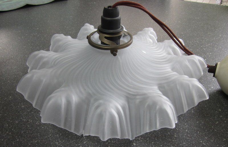 Lampen: Alte Zugpendel Lampe mit Glasschirm – Gebraucht aus Bischofszell von raika 3