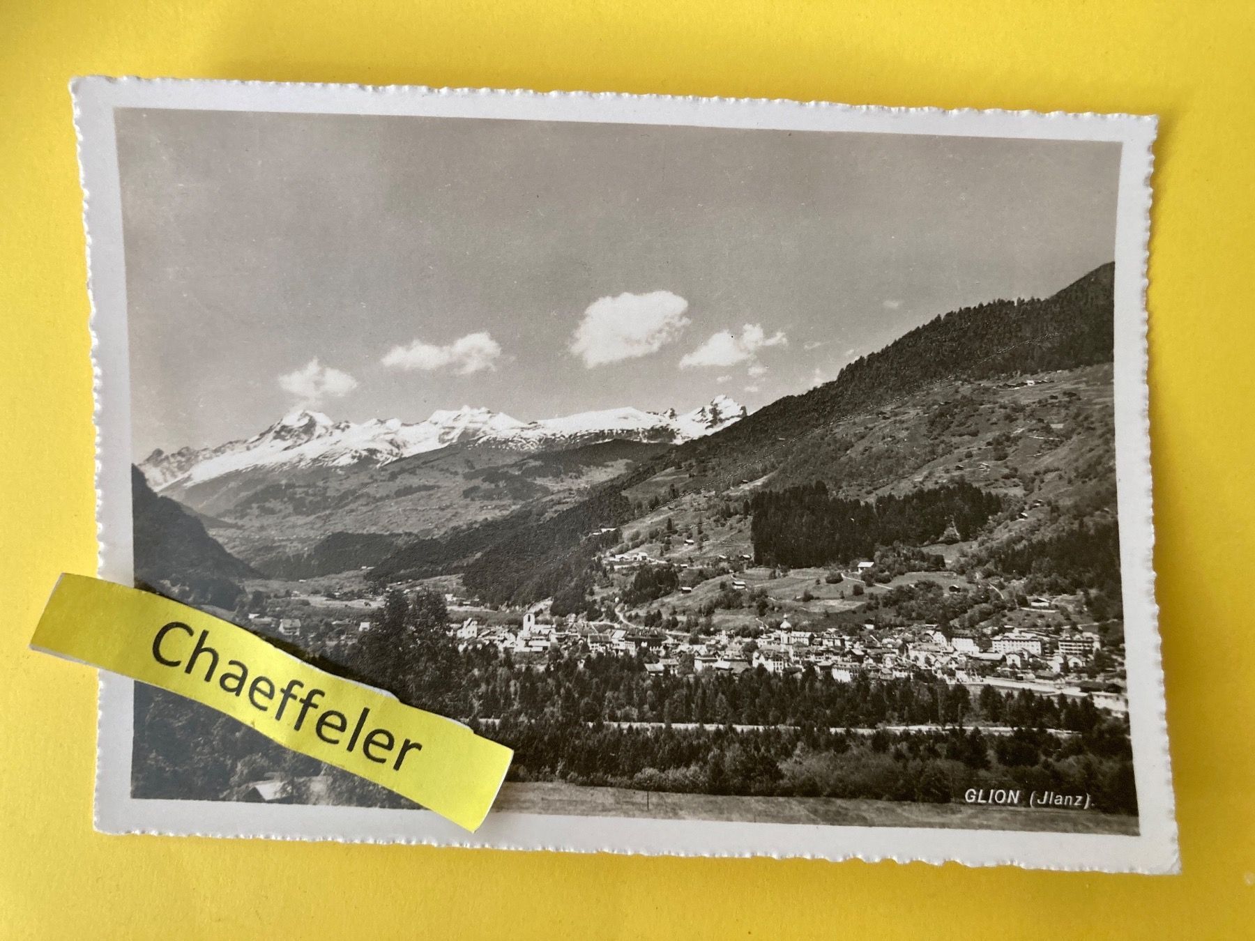 Cartoline postali: 1955 Glion ( Jlanz ) – Usato da Zürich venduto da Chaeffeler