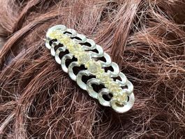 Schöner Haarclip Strass silberfarben Similisteinchen