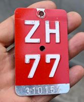 Velonummer ZH von 1977 - Zürich - ZH 77 - 310157