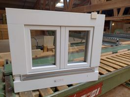 Holzfenster aus Fichtenholz (2 Stück)