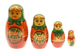 4 -teilige russische Matrjoschka - Babuschka (00120)