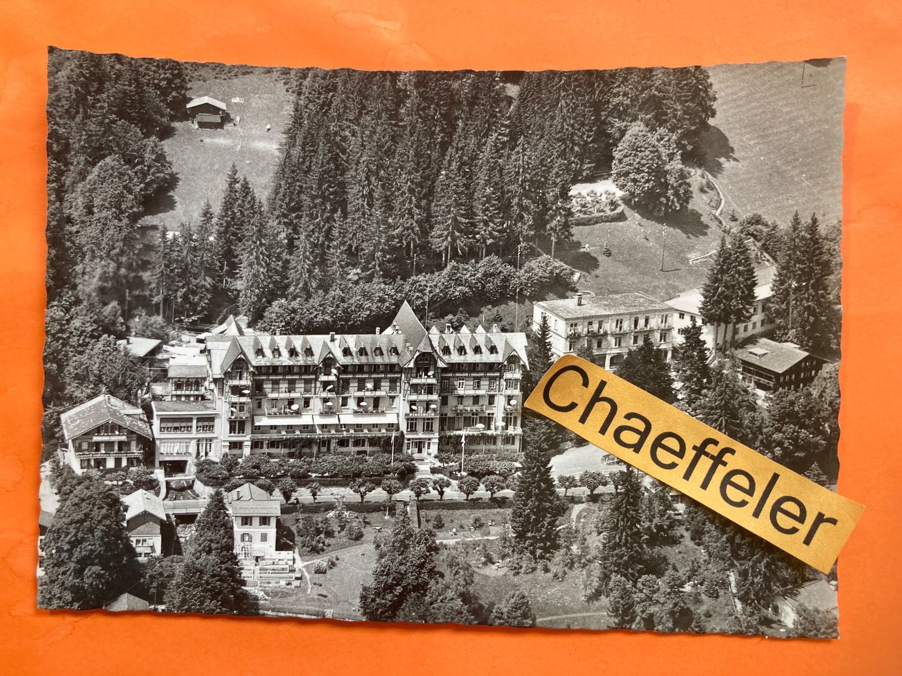 Cartoline postali: Bibelheim Beatenberg Fliegeraufnahme – Usato da Zürich venduto da Chaeffeler
