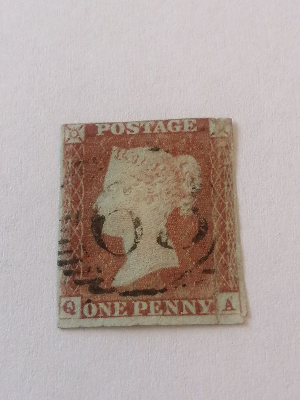 Alle Briefmarken: One Penny Red 1846 – Gebraucht aus Happerswil von tschergi
