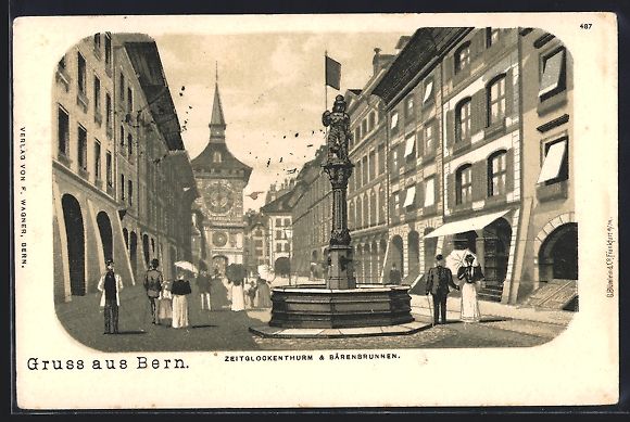 Ansichtskarten: Litho Bern, Zeitglockenturm, Bärenbrunn – Gebraucht aus Berlin von bartko-reher