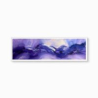Acrylbild 60x20cm violett-blau