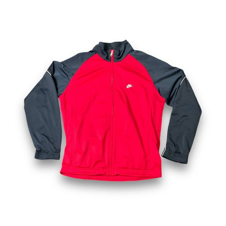 00'S Nike Jersey Track Jacket Men's L size polyester red type Vintage Second Hand