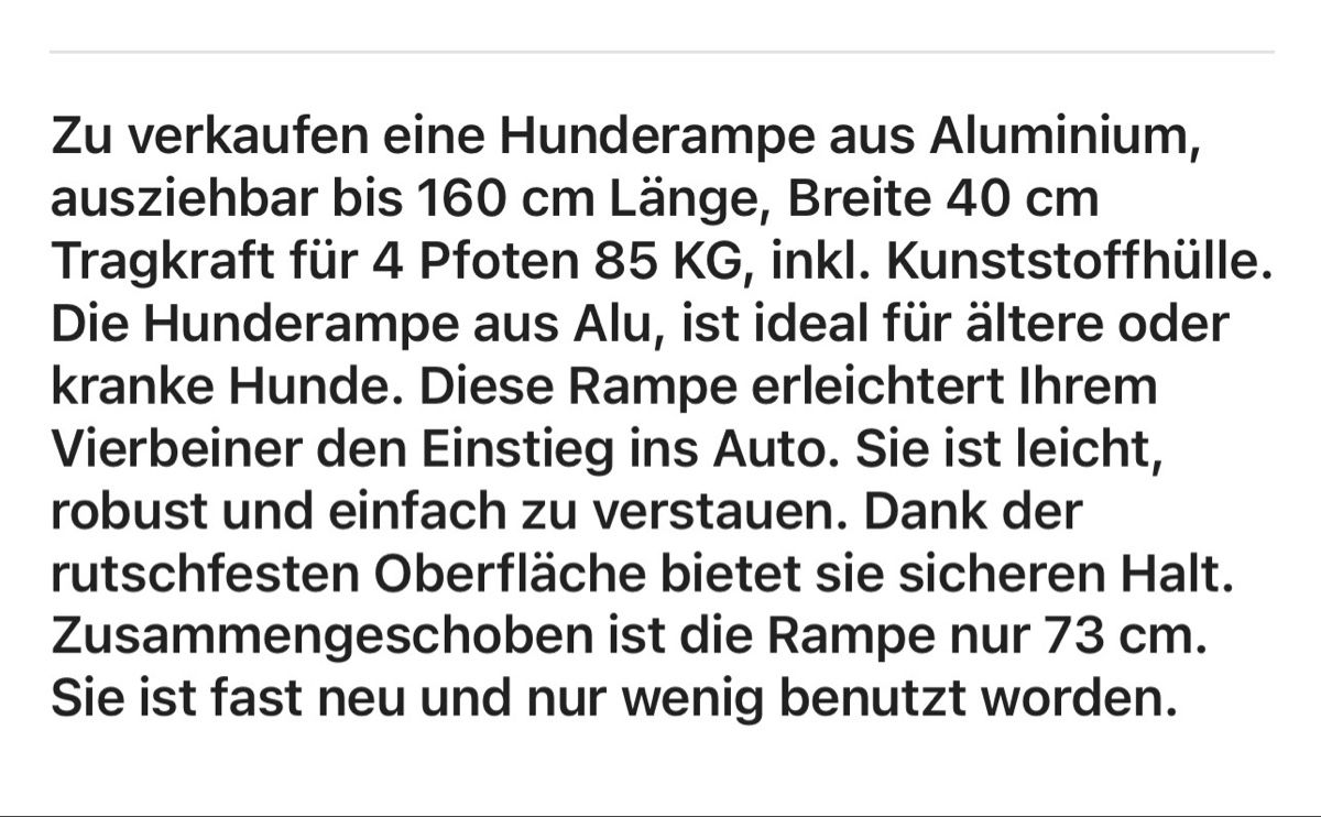 Käfige, Transport & Sicherheit: Hundeeinstiegsrampe – Neu (gemäss Beschreibung) aus Rikon im Tösstal von Bonfi 7