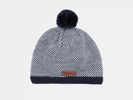 Stylish Pom Pom Beanie from Mammut (navy & white)
