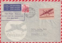 Erstflug Swissair New York - Genf 1947