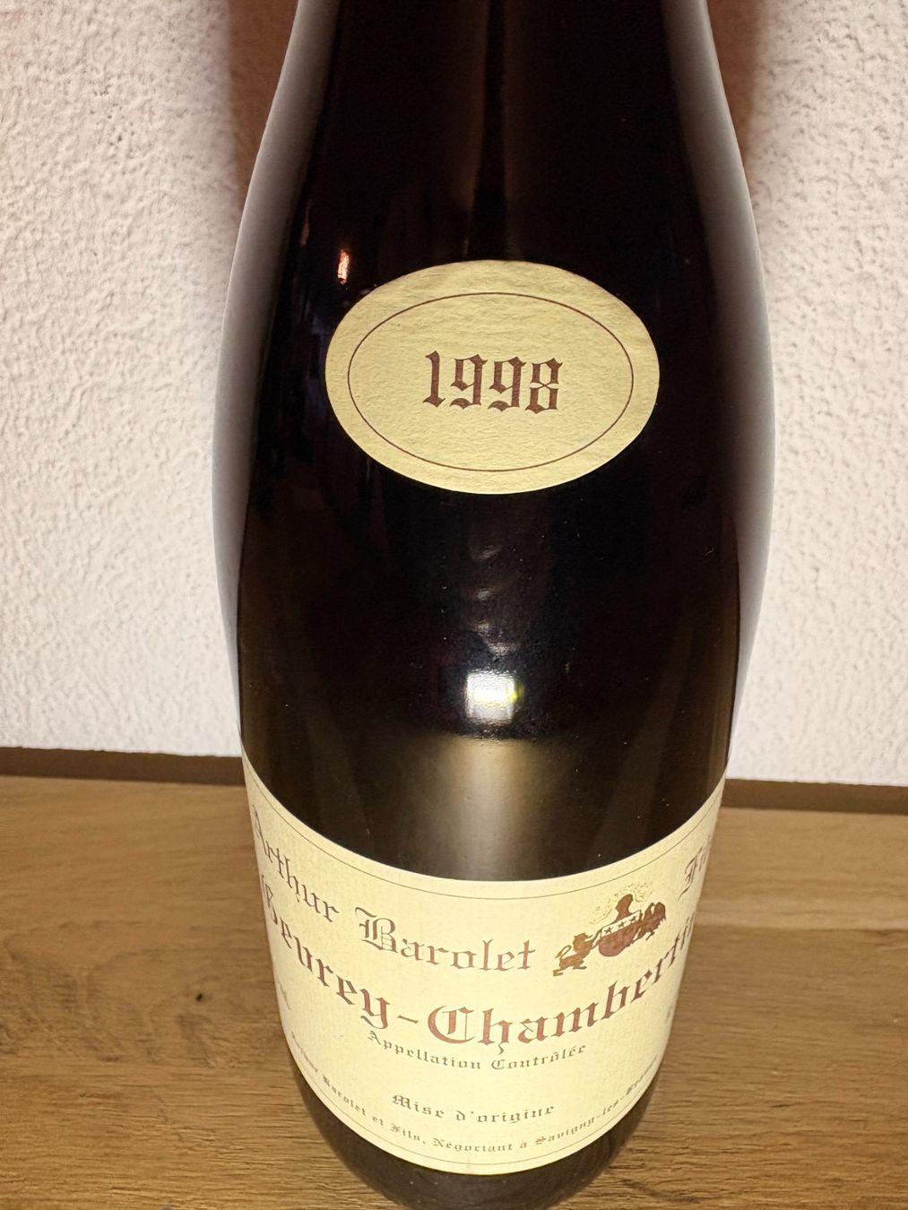 Wein: Arthur Barolet et Fils - Gevrey-Chambertin 1998 – Neu und originalverpackt aus Adlikon b.Regensdf von Cappo 2