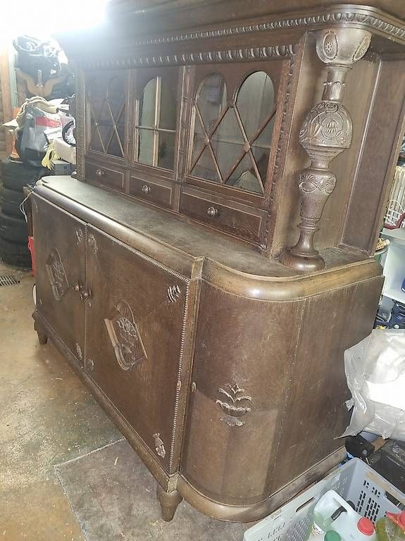 Credenze: Buffetschrank aus massivem Holz.(1900-1930) – Usato da Zuzgen venduto da Niko2404 3