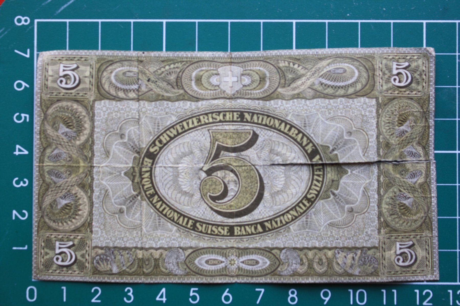 Banconote: wilhelm tell banknote  5 franken 1947 – Usato da Laupen BE venduto da Gufi57 1