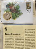 Saint Lucia 1996 WWF Blaustirnamazone Münzbrief 30 Jahre WWF