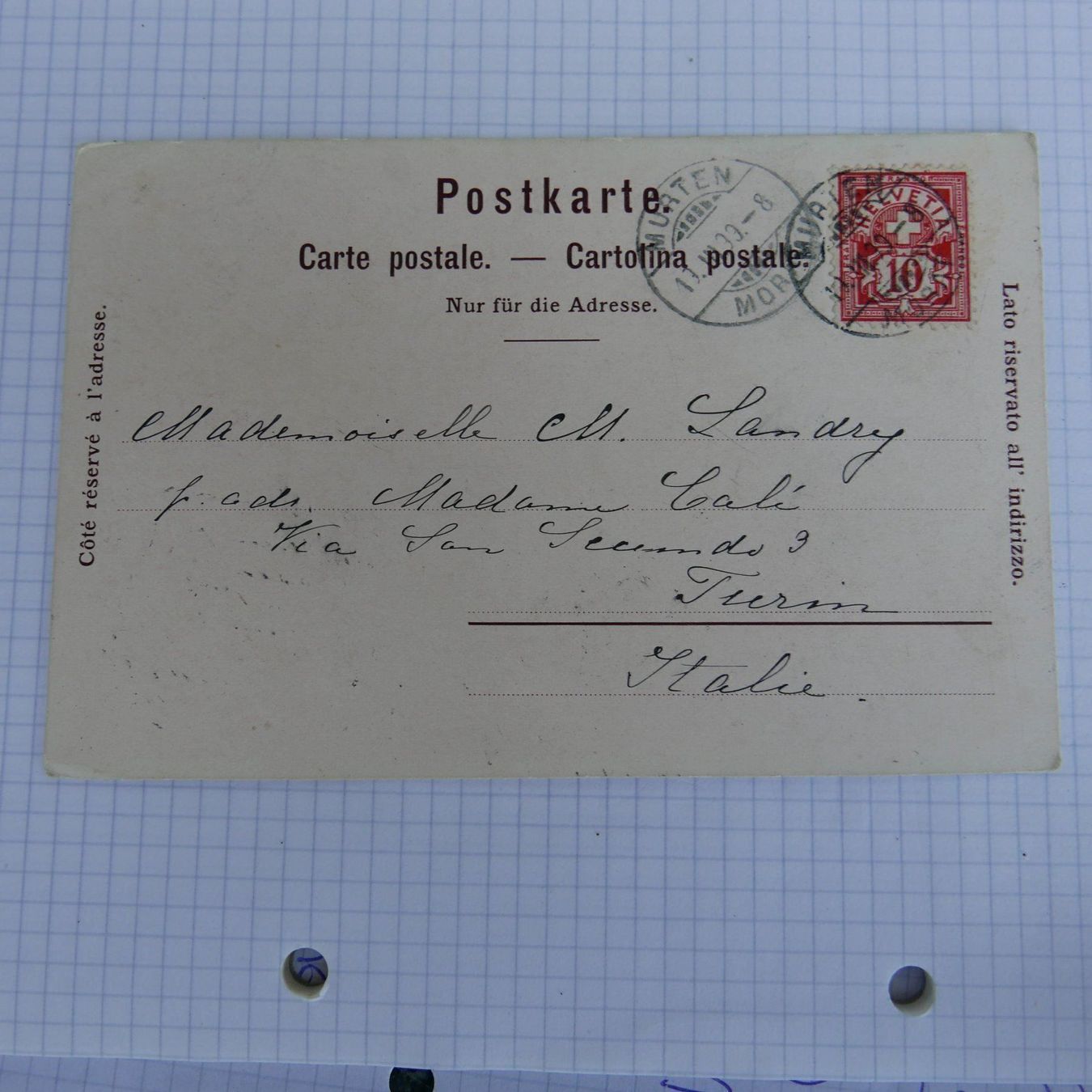 Cartes postales: Souvenir de Morat 1889 – D'occasion à Rotkreuz par nigal 2