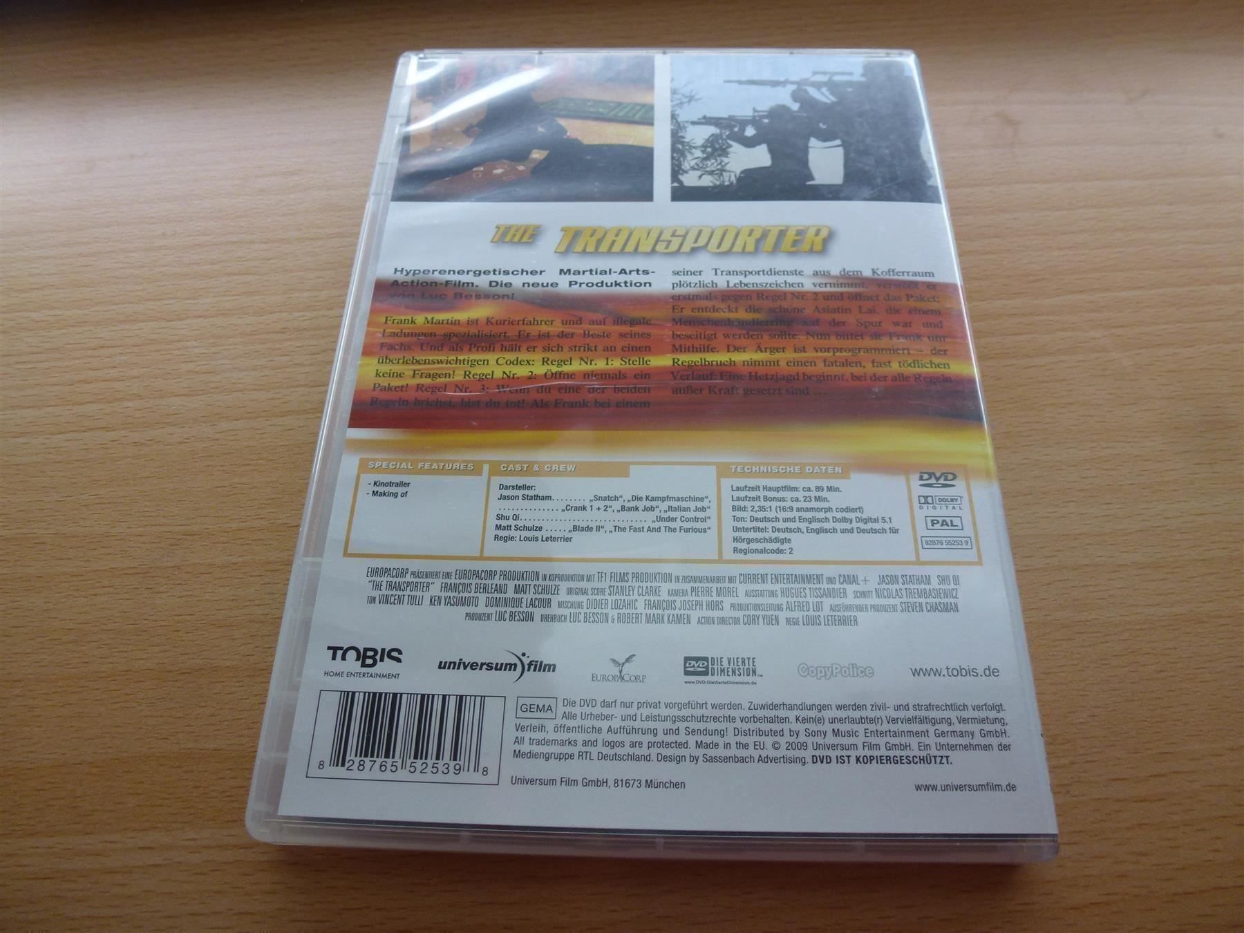 Tutti i DVDs: The Transporter – Usato da Hombrechtikon venduto da Maloev17 1