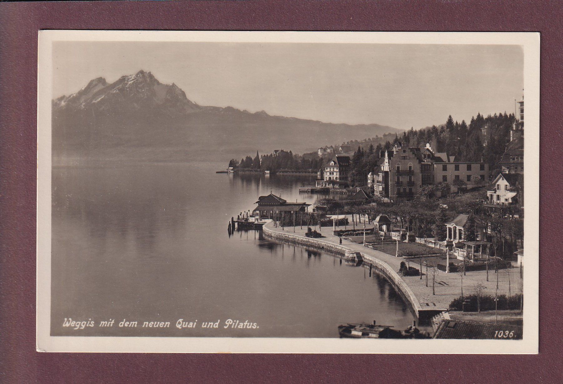 Cartoline postali: WEGGIS - Quai - Pilatus – Usato da Pully venduto da nicecards