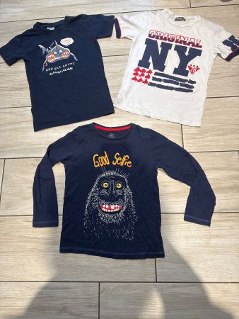 Jungen Shirt & Sweatshirt Set Gr 140, 3 teilig