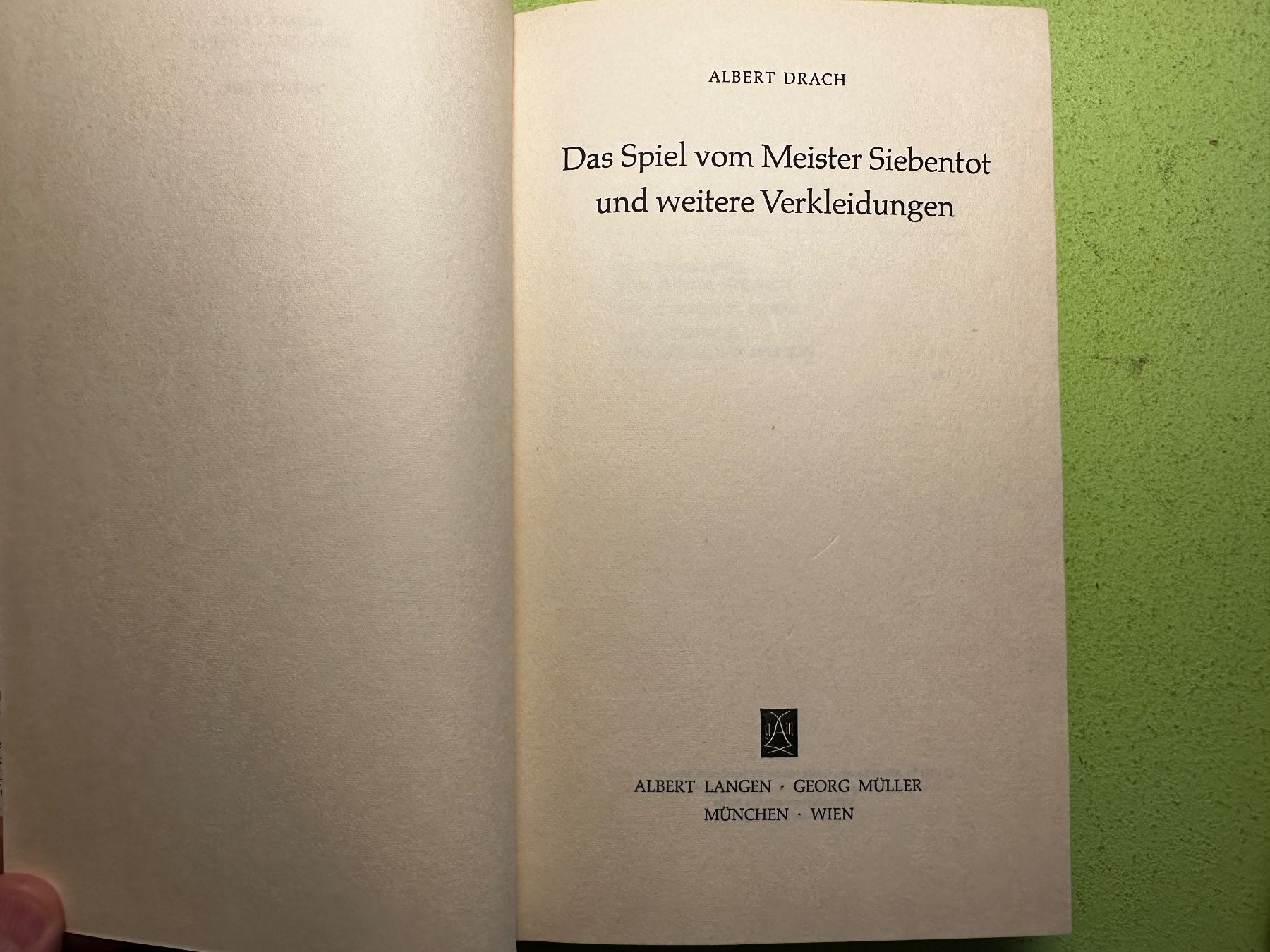Libri: Albert Drach: Das Spiel vom Meister Siebentot – Usato da Zürich venduto da allp 2