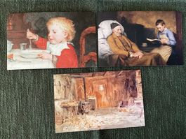 Albert Anker, Postkarten, 3 Sujets