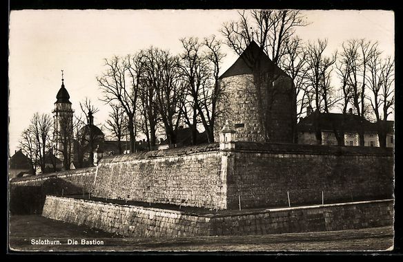Ansichtskarten: AK Solothurn, Die Bastion, 1944 – Gebraucht aus Berlin von bartko-reher