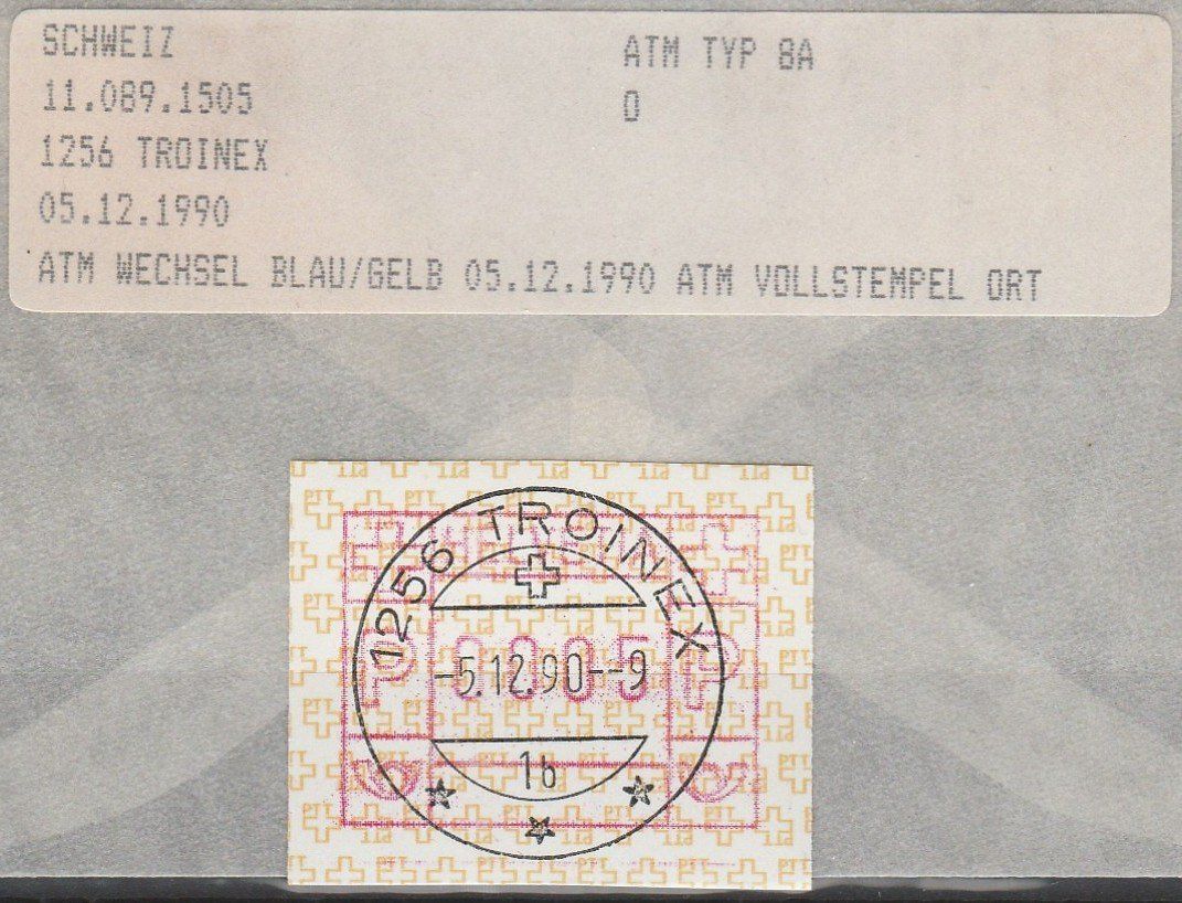 Alle Briefmarken: Nr. 8A Troinex – Gebraucht aus Oberglatt ZH von Wiedmi6