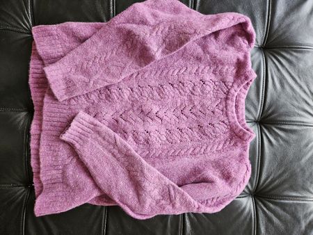 BAUKJEN Damen Strickpullover – Pink/Rosa – Wollmix mit Kasch