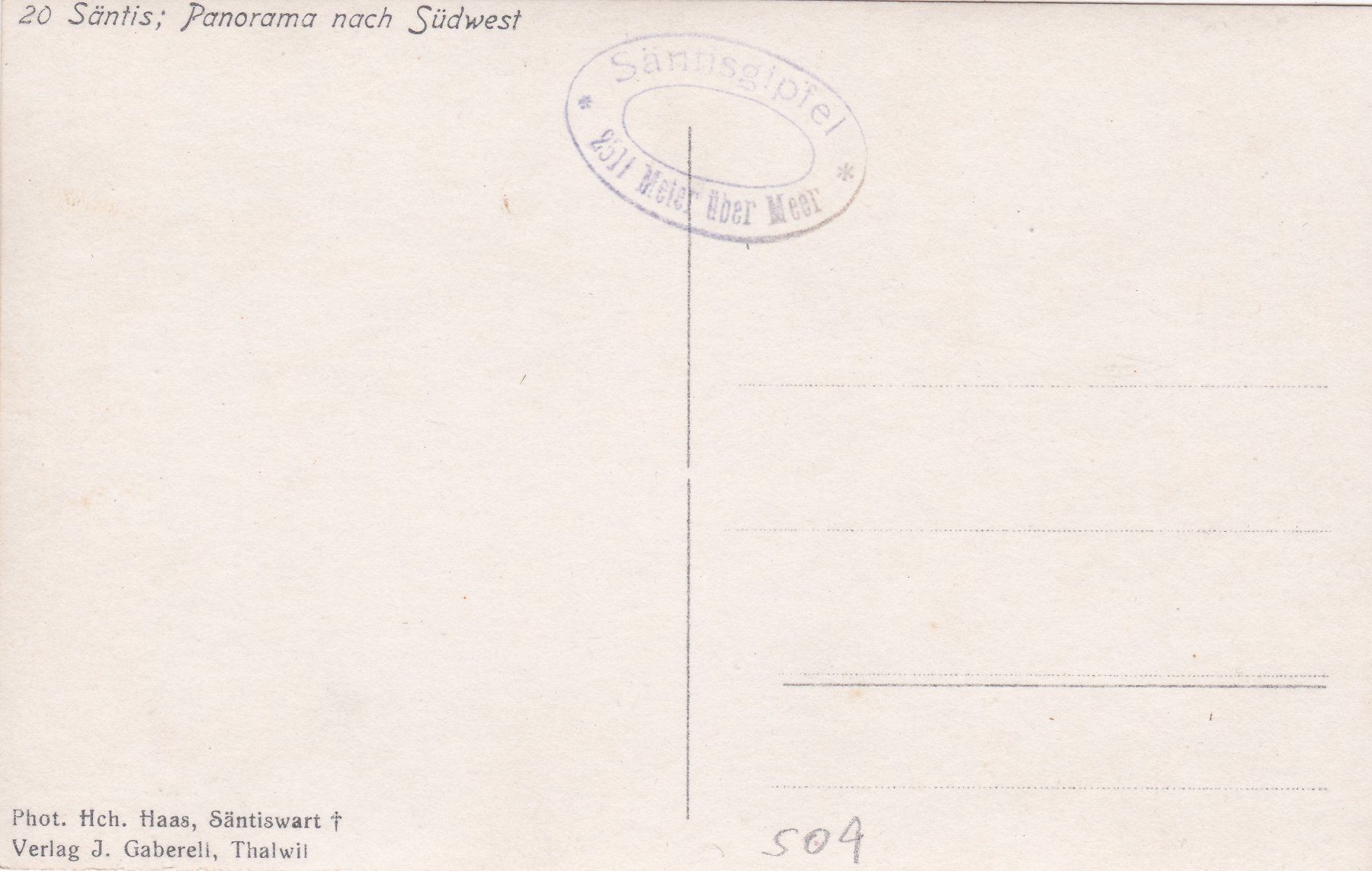 Cartoline postali: Säntis Panorama nach Südwest – Usato da Herisau venduto da Lisegrat2008 1