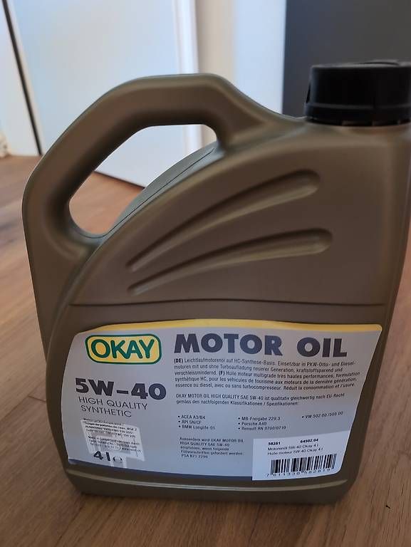 Oli & Additivi: Motorenöl 5w 40 okay – Usato da Auw venduto da mikethestrike 1