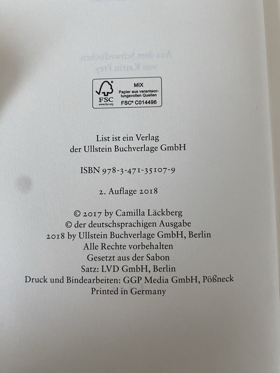 Libri: Die Eishexe/Kriminalroman - Camilla Läckberg – Usato da Schwarzenburg venduto da Michellu 6